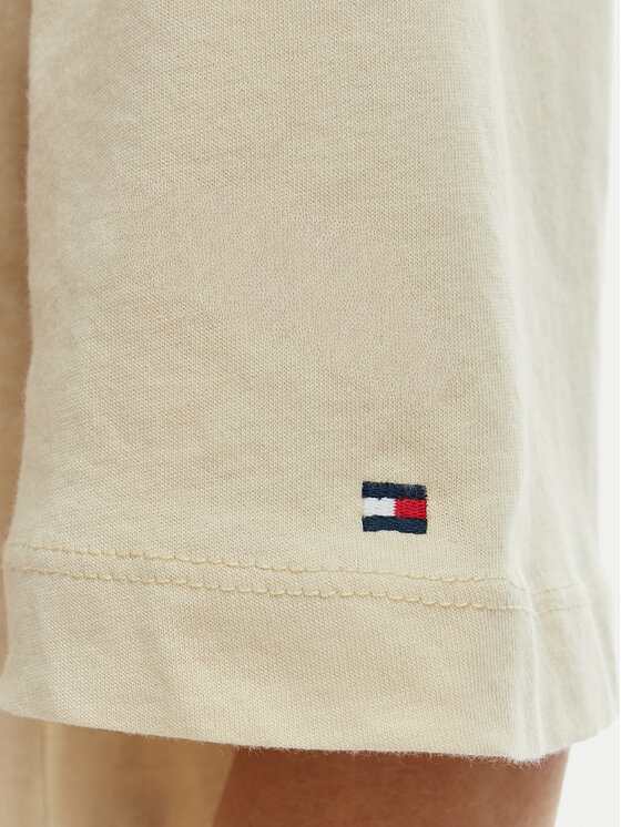 Tommy Hilfiger Tommy Hilfiger T-Shirt WW0WW47811 Béžová Relaxed Fit