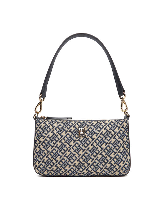 Tommy Hilfiger Geantă Th Jacquard Shoulder Pouch AW0AW17828 Bleumarin