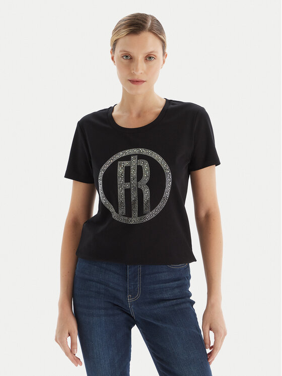 Fracomina Fracomina T-Shirt FP25WT3004J40108 Czarny Regular Fit