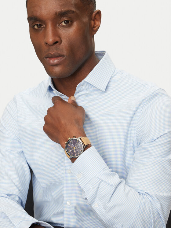 Timex Timex Часовник Chicago Chronograph 45mm TW2U39000 Кафяв