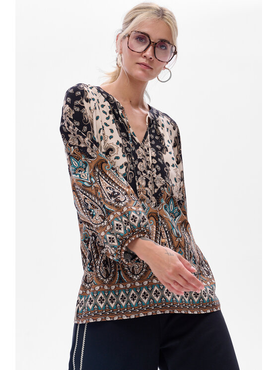 blue shadow blue shadow Bluzka Simona Kolorowy Regular Fit