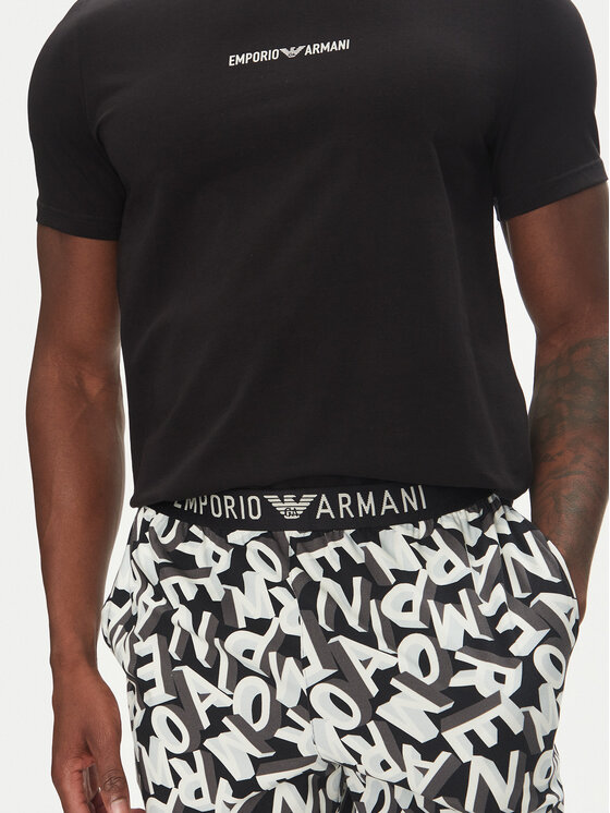 Emporio Armani Underwear Emporio Armani Underwear Piżama EM000400 AF10794 FC143 Czarny Regular Fit