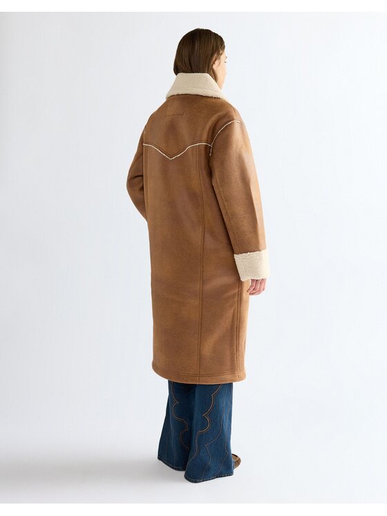 Wrangler Wrangler Kurtka przejściowa WRANGE COAT Brązowy Relaxed Fit
