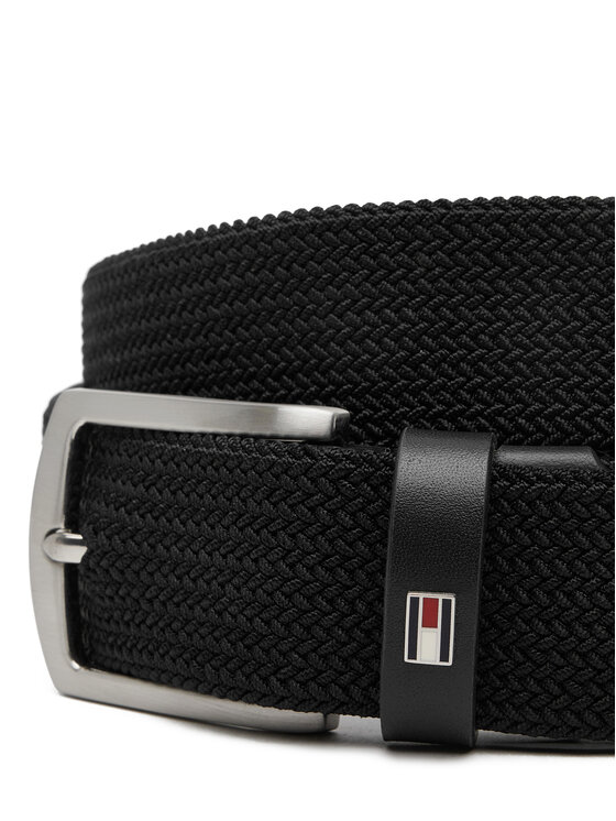 Tommy Hilfiger Tommy Hilfiger Muški remen Denton Elastic 3.5 AM0AM13354 Crna