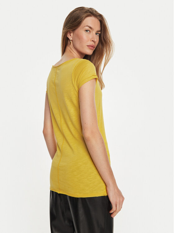 Sisley Sisley T-shirt 3TNHL4007 Žuta Regular Fit