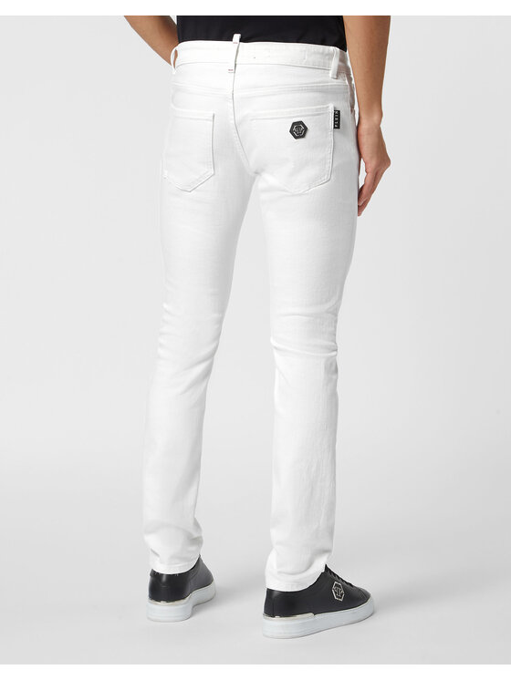 PHILIPP PLEIN PHILIPP PLEIN Jeansy 15607 Biały Slim Fit