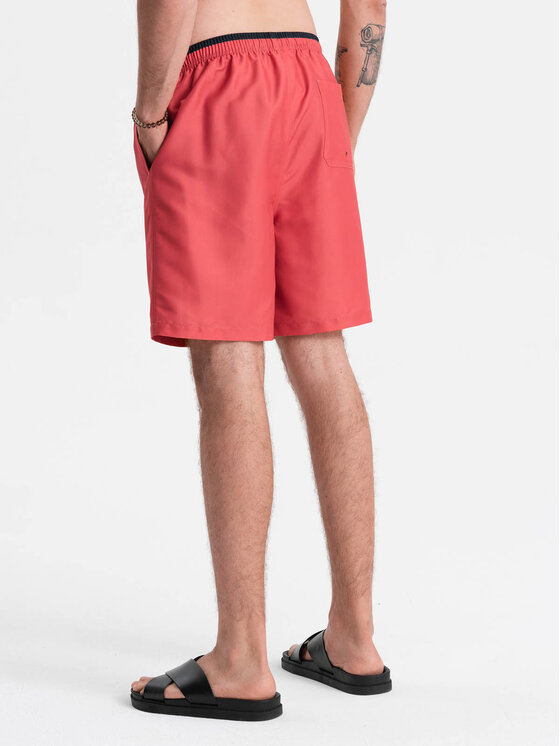 Ombre Ombre Szorty kąpielowe OM-SRBS-0141 Różowy Regular Fit
