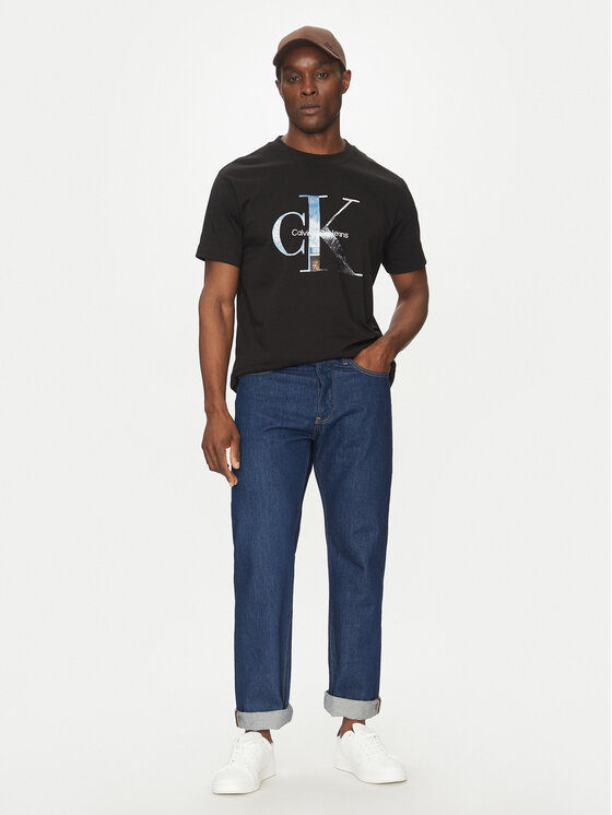 Calvin Klein Jeans Calvin Klein Jeans T-shirt Photo Monogram J30J327483 Crna Regular Fit