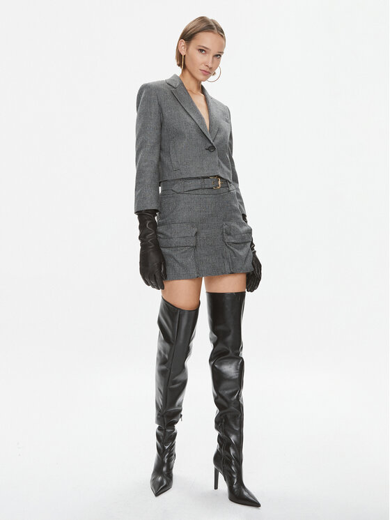PINKO Pinko Marynarka Godzilla 102304 A07P Szary Regular Fit