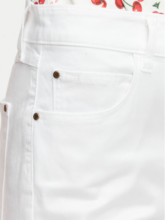 Guess Guess Pantaloni capri W6YB40 W5139 Alb Slim Fit
