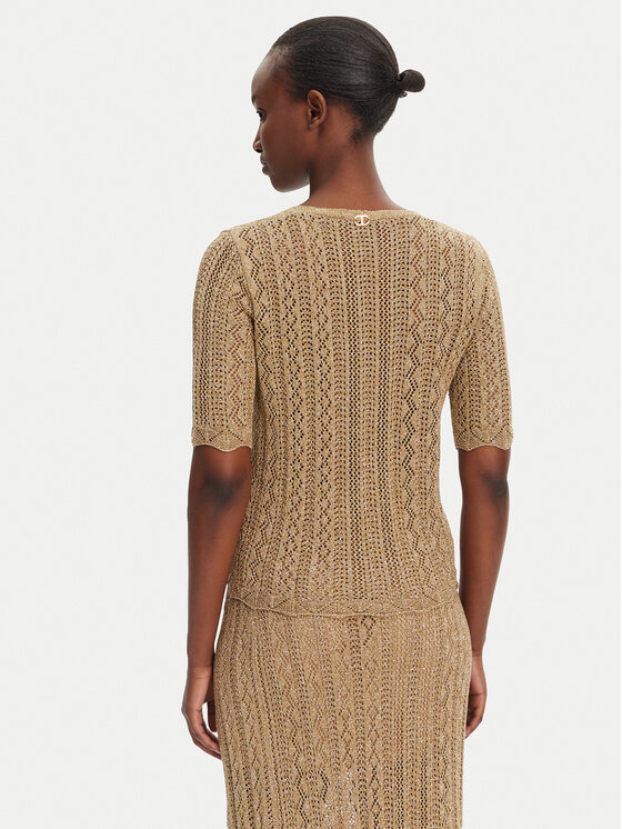 TWINSET TWINSET Sveter 251TT3194 Béžová Slim Fit