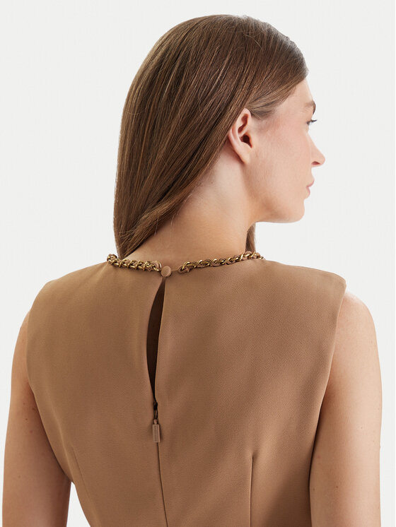 Marciano Guess Marciano Guess Коктейлна рокля 6RGK18 9373Z Бежов Regular Fit