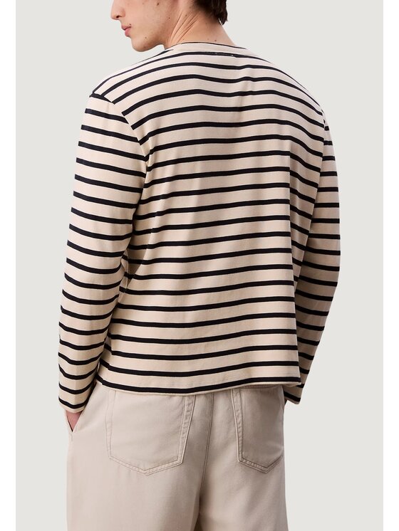 Calvin Klein Jeans Calvin Klein Jeans T-shirt LS COMPACT RIB STRIP Bianco Rib Fit