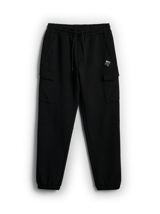 4F 4F Spodnie dresowe OVERLAND Czarny Regular Fit