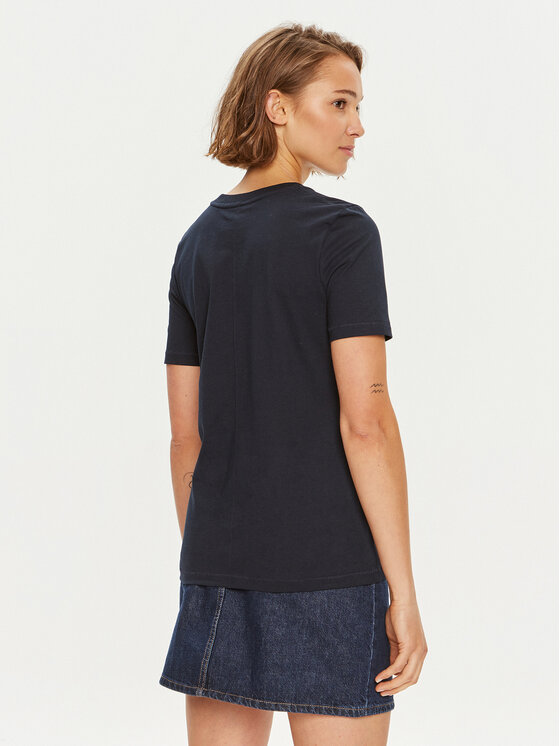 Tommy Hilfiger Tommy Hilfiger T-krekls Script WW0WW42589 Tumši zils Regular Fit