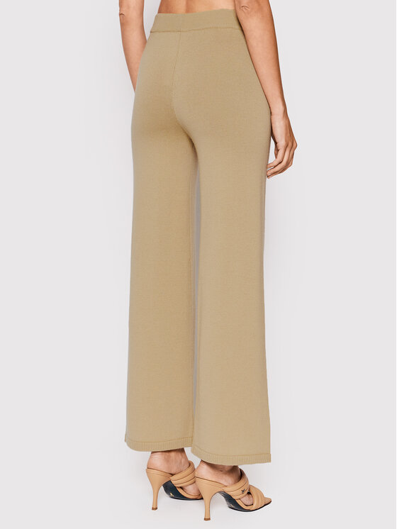 Max Mara Leisure Max Mara Leisure Megztos kelnės Ragtime 33360326 Smėlio Relaxed Fit