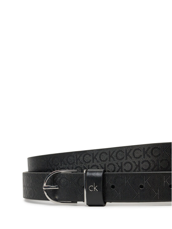 Calvin Klein Calvin Klein Pasek Damski Ck Metal Round Buckle 2.5_Mono K60K613150 Czarny