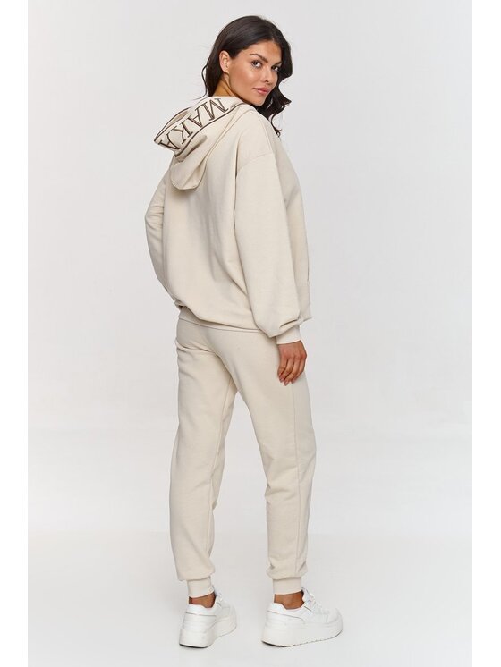 Makadamia Makadamia Dres A4 Beżowy Loose Fit