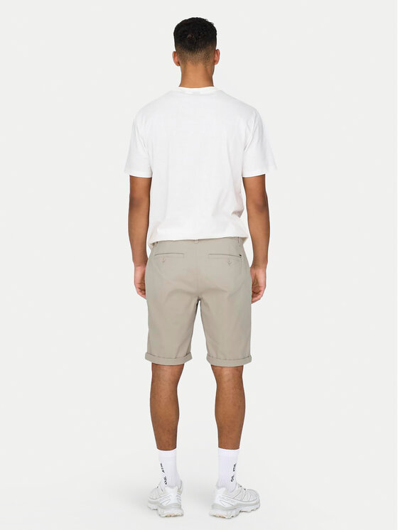 Only & Sons Only & Sons Шорти от плат Peter 22027905 Бежов Regular Fit