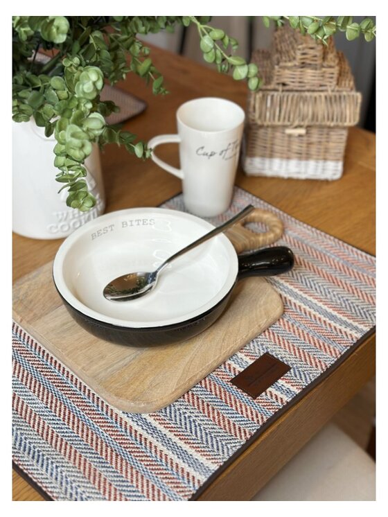 Sweet Living Sweet Living Podkładka Podkładka na stół Riverhead Weave Granatowe Pasy SL Collection Granatowy