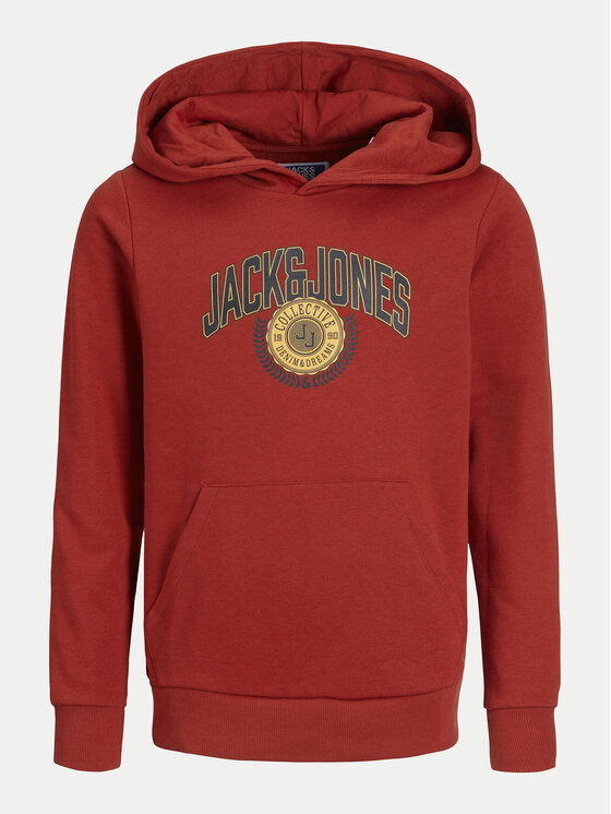 Jack&Jones Junior Jack&Jones Junior Majica dugih rukava Kam Varsity 12266761 Crvena Standard Fit