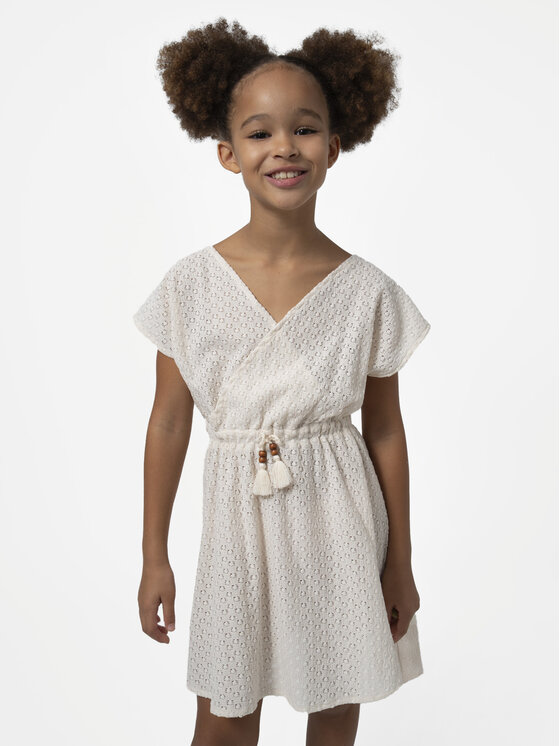 Mayoral Mayoral Sommerkleid 6958 Écru Relaxed Fit