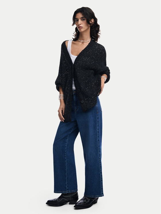 Desigual Desigual Ζακέτα Fredericton 24WWJF22 Μαύρο Relaxed Fit