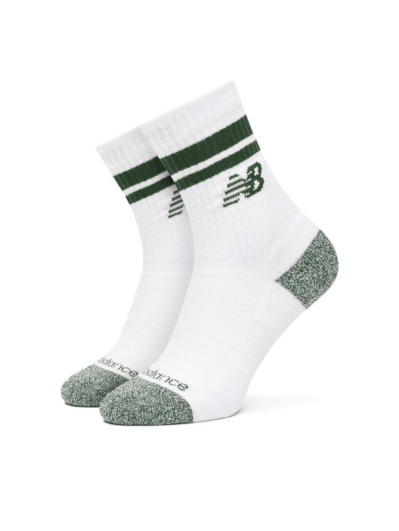 New Balance New Balance Комплект 3 чифта дълги чорапи мъжки Active Lifestyle Striped Crew LAS35210AS1 Бял