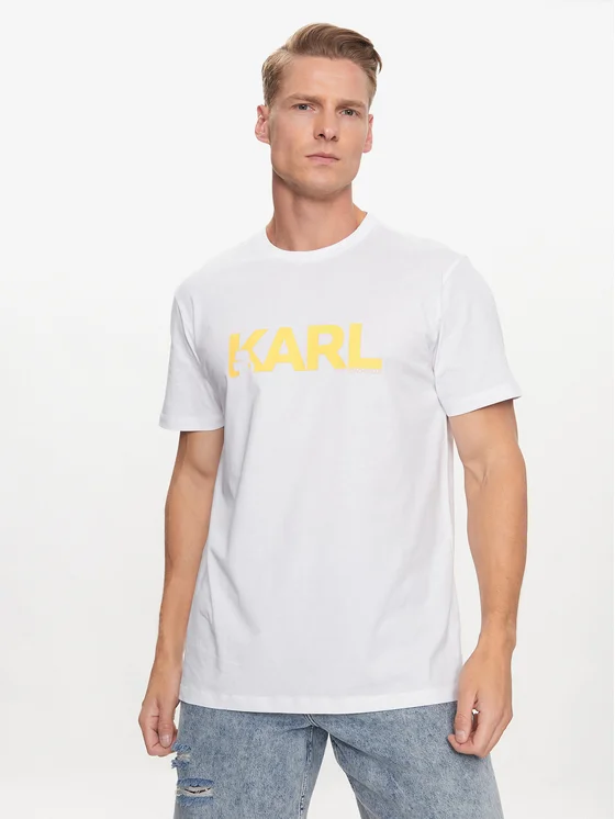 KARL LAGERFELD T-Shirt Logo 230M2211 Weiß Regular Fit