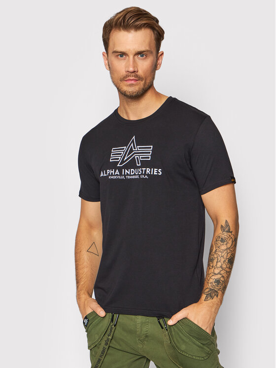 Alpha Industries Majica Basic 118505 Črna Regular Fit