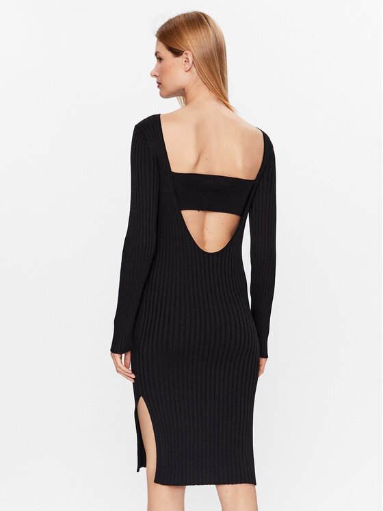 Calvin Klein Calvin Klein Trikotažinė suknelė Iconic K20K205753 Juoda Slim Fit