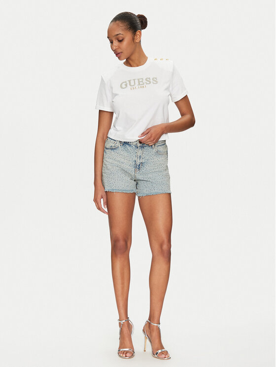 Guess Guess T-shirt W5GI15 K8FQ4 Bijela Regular Fit