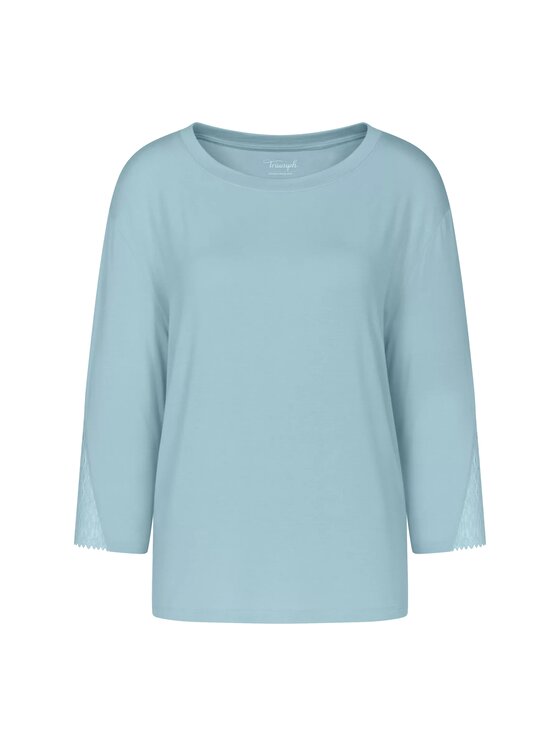 Triumph Triumph Koszulka piżamowa Aura Spotlight Top Niebieski Regular Fit