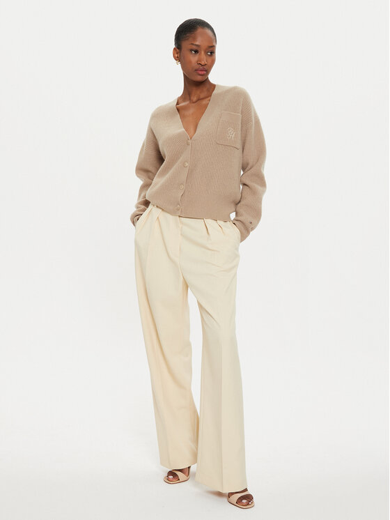 Tommy Hilfiger Tommy Hilfiger Pantaloni di tessuto Core WW0WW39725 Beige Relaxed Fit