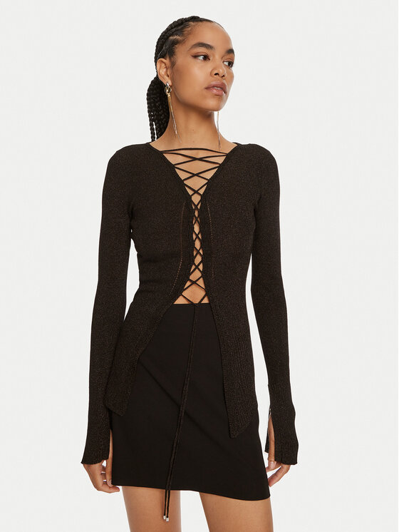 Patrizia Pepe Blúzka 8K0207 K1QZA K250 Čierna Slim Fit