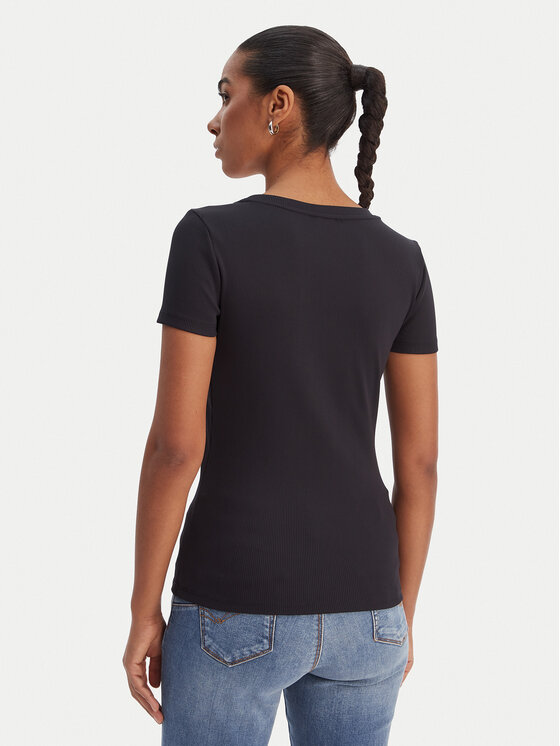 Fracomina Fracomina T-Shirt FP26ST3001J42701 Czarny Slim Fit