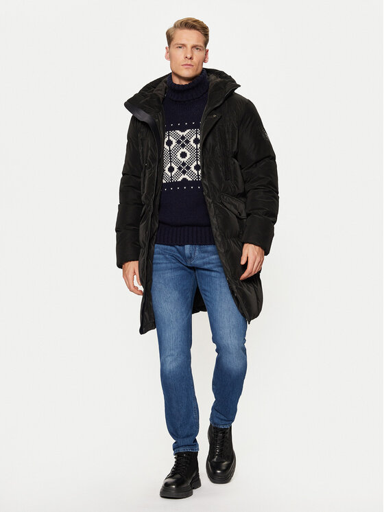 INDICODE INDICODE Pūkinė striukė Ast 15-923 Juoda Regular Fit