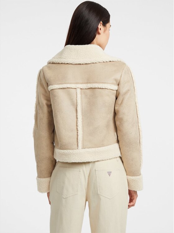 Guess Jeans Guess Jeans Giacca di transizione 178890 Beige Classic Fit
