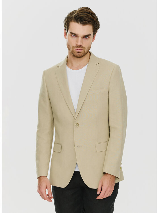 Pako Lorente Pako Lorente Marynarka P24SF-3X-020 Beżowy Slim Fit