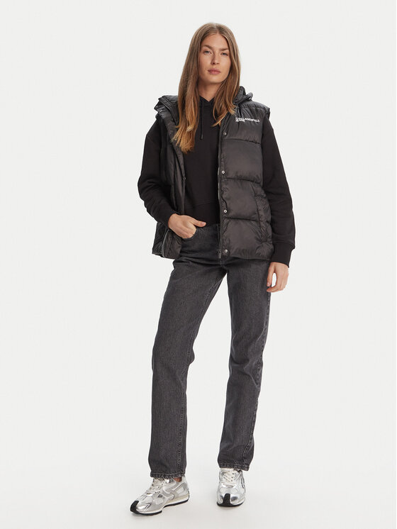 Karl Lagerfeld Jeans Karl Lagerfeld Jeans Vestă A3W15025 Negru Regular Fit