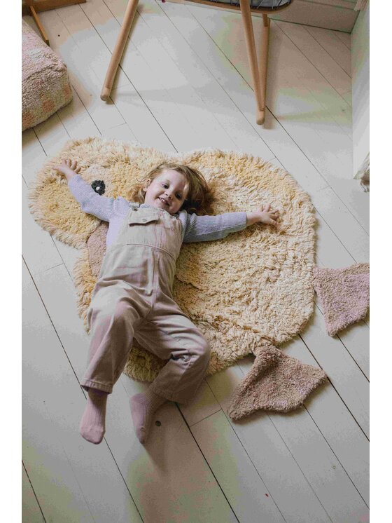 Lorena Canals Lorena Canals Dywan dziecięcy Dywan bawełniany Kaczuszka Animal Rugs Żółty