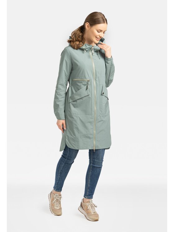 Perso Perso Kurtka damska BLE231619F Khaki Regular Fit