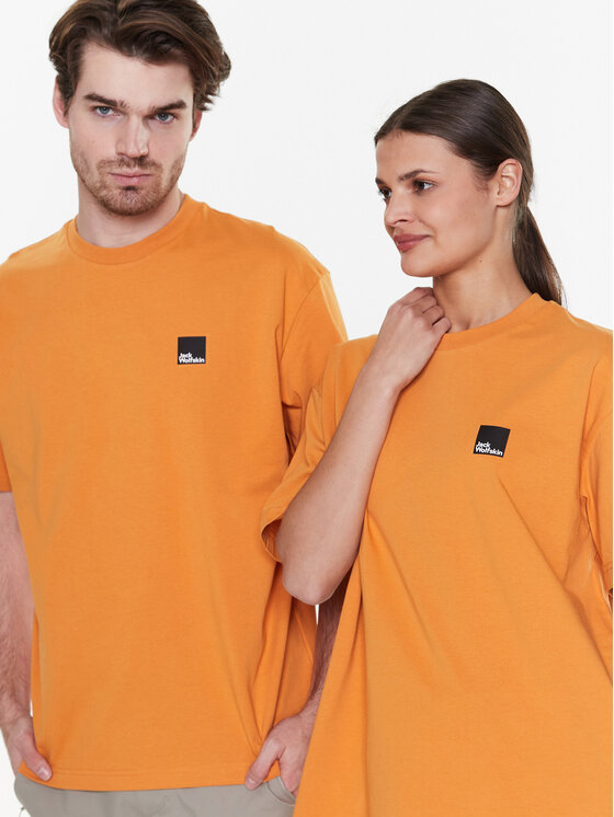 Jack Wolfskin Jack Wolfskin Športna majica Unisex Eschenheimer 1809091 Oranžna Regular Fit