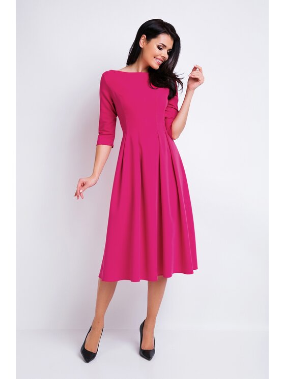 Awama Awama Vestito da giorno A159 Rosa Basic Fit