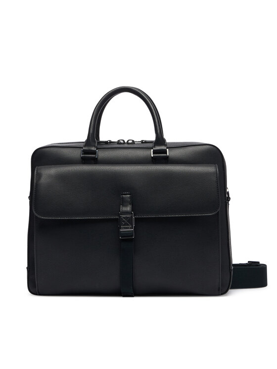 Calvin Klein Geantă pentru laptop Emblem Hw Commuter LV04D3504G Negru