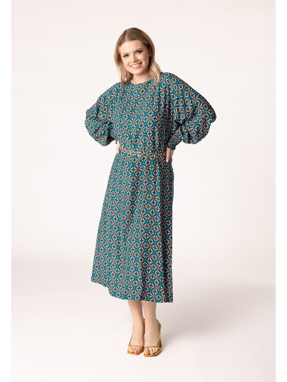 QUIOSQUE QUIOSQUE Každodenní šaty 4VF013 Zelená Regular Fit