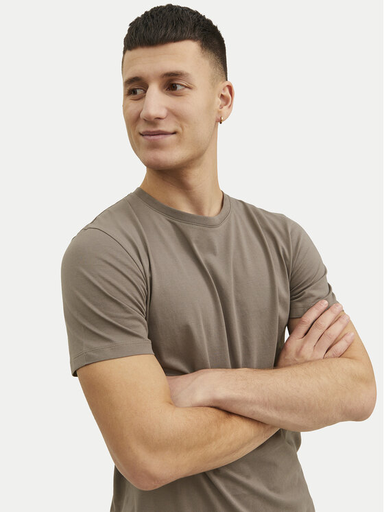 Jack & Jones Jack & Jones T-Shirt Organic Basic 12156101 Beige Regular Fit