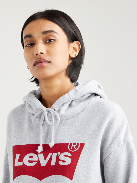 Levi's® Levi's® Bluza Levi's Graphic Standard Hoodie Szary Regular Fit