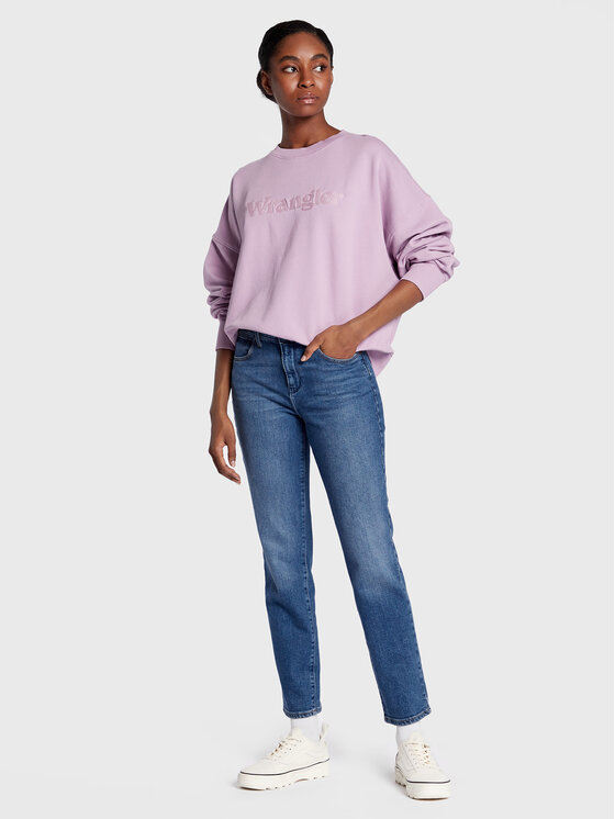 Wrangler Bluza W6V0FAM13 112321549 Fioletowy Relaxed Fit | Modivo.pl