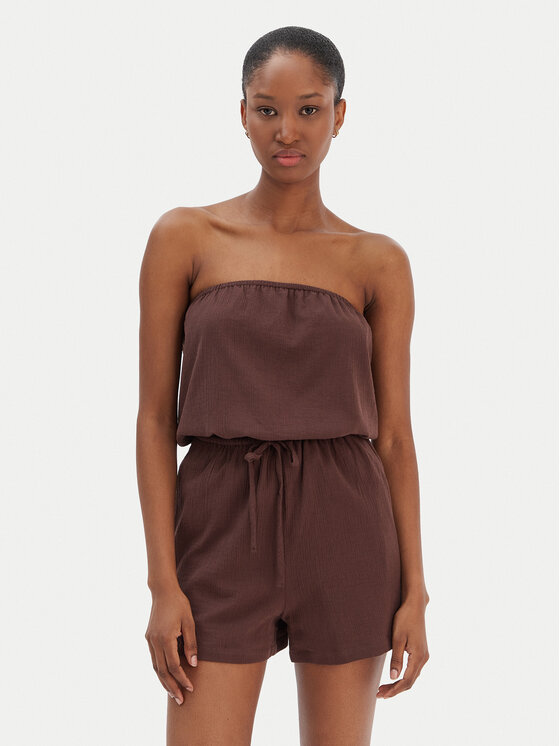 Seafolly Seafolly Kezeslábas Crinkle 55537-PS Barna Regular Fit